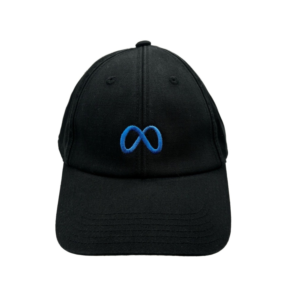 Black Baseball Cap Meta Infinity Logo Pacific Headwear Adjustable OSFM